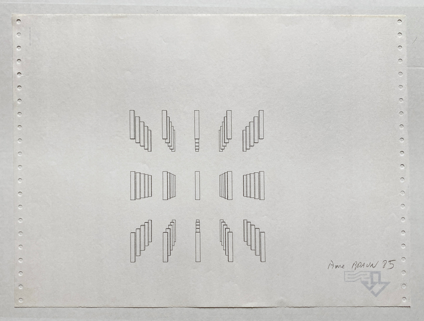 Pierre Braun, Alignements, Printscreen 1, 1984-85